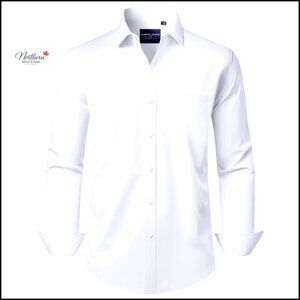 Men's Stretch Wrinkle-Free Formal Dress Shirt Long Sleeve Button Down
